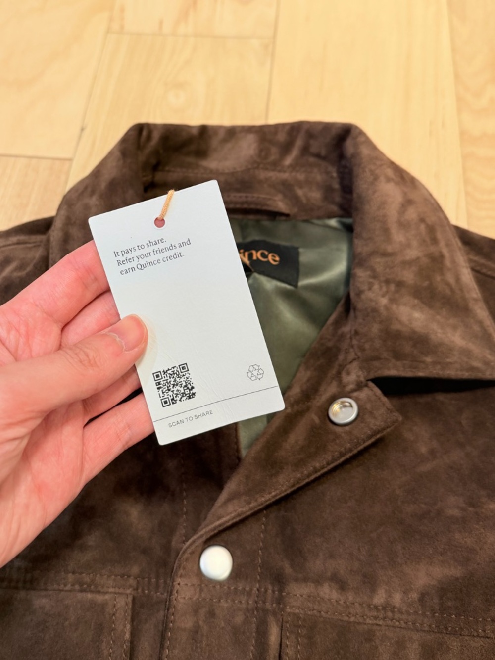 NWT Quince Men’s Italian Suede Trucker Jacket - Picture 7 of 9